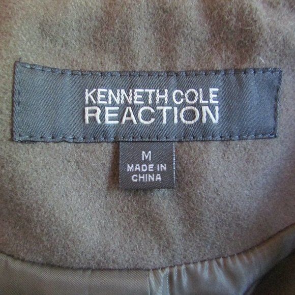 Kenneth Coal Reaction Wool Peacoat | Poly Brown | Poly Liner | Button Down Front - Picture 5 of 7
